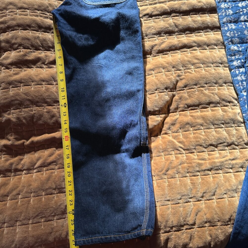 Jesse Kamm patchfront handy pants, dark blue denim ~ small size 6 (please read) - Picture 8 of 10